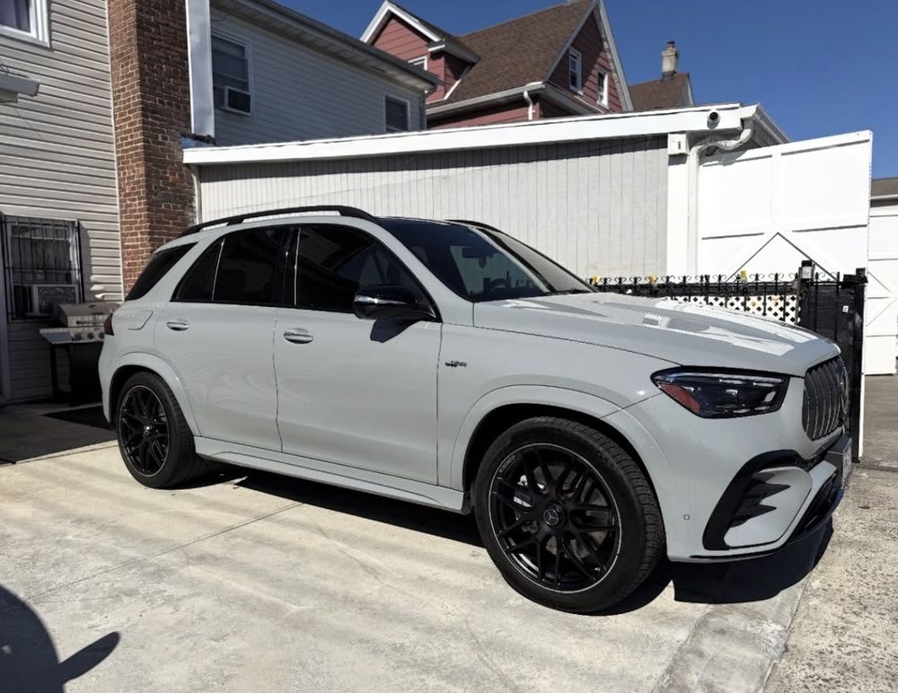 Car exterior being washed